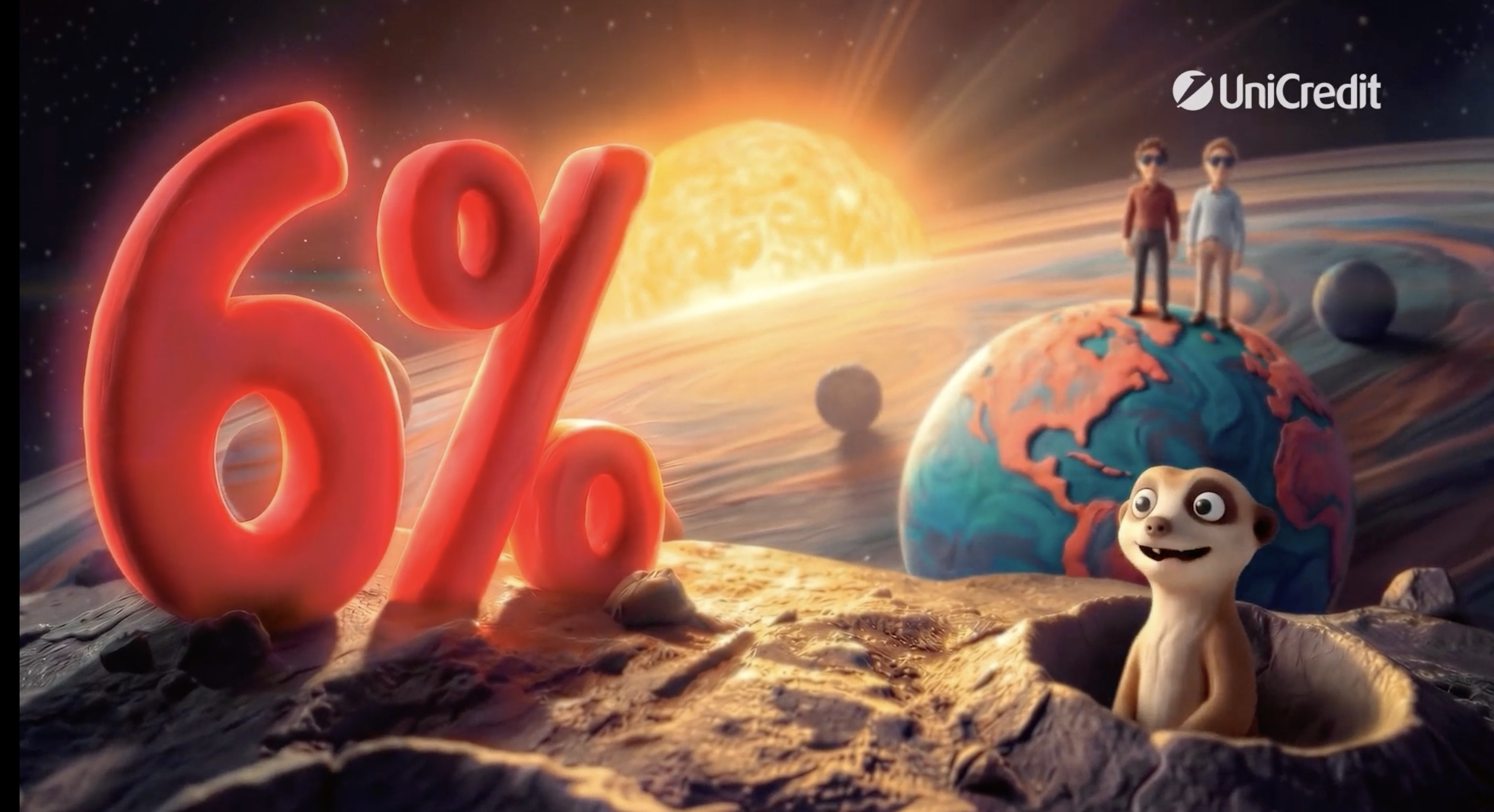 Kadr nowego spotu reklamowego UniCredit